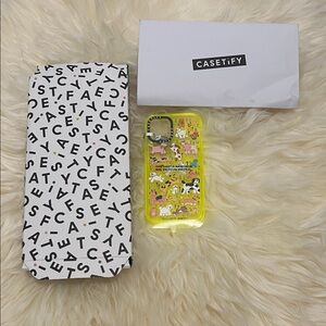 Casetify Vibrant Yellow Animal Pattern Case